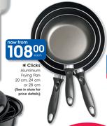 Clicks Aluminium Frying Pan 20cm, 24cm Or 28cm-Each