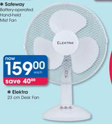 Elektra 23cm Desk Fan