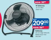 Safeway 23cm High Velocity Metal Floor Fan PIA1497