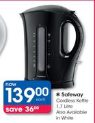 Safeway 1.7Ltr Cordless Kettle