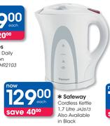 Safeway 1.7Ltr Cordless Kettle JA2673