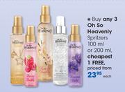 Oh So Heavenly Spritzers-100ml Or 200ml Each