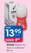 Shield Roll On For Teen's Or Women-50ml Each