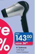 Safeway 1200 Watt Travel Hairdryer