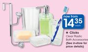Clicks Clear Plastic Bath Accessories-Each