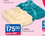 Clicks 6-Piece Towel Set-Per Set