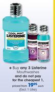 Listerine Mouthwashes (Excluding 1 Ltr) -Each