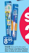 Oral-B Manual Toothbrushes(Excluding Power & Value Pack)-Each