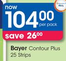 Bayer Contour Plus 25 Strips-Per Pack