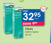 Clicks Saline Spray-30ml Each