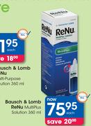 Bausch & Lomb Renu Multiplus Solution-360ml 