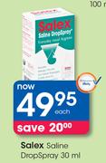 Salex Saline Drop Spray-30ml Each