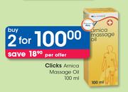 Clicks Arnica Massage Oil-2 x 100ml