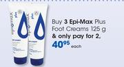 Epi-Max Plus Foot Creams-125g Each