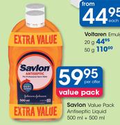 Savlon Antiseptic Liquid-500ml + 500ml