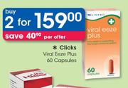 Clicks Viral Eeze Plus 2 x 60 Capsules