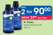 Clicks Sweet Almond Oil-2 x 100ml
