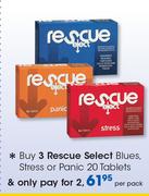 Rescue Select Blues, Stress Or Panic 20 Tablets-Per Pack