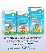 Clicks Multivitamin Chewables Or Gummies-Per Pack