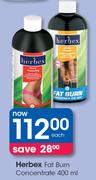 Herbex Fat Burn Concentrate-400ml Each