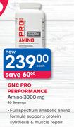 GNC Pro Performance Amino 3000mg-40 Servings Each