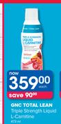 GNC Total Lean Triple Strength Liquid L-Carnitine-473ml Each