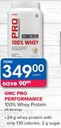 GNC Pro Performance 100% Whey protein-25 Servings Each