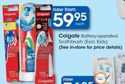 Colgate Battery Operated Toothbrush(Excl.Kids)-Each