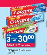 Colgate Toothpaste-3 x 100ml
