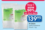 Clicks Xylitol Sweetener Pouch-1Kg Each