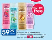 Oh So Heavenly Shampoo-400ml Or Conditioner-400ml Per Offer