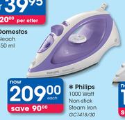 Philips 1000 Watt Non Stick Steam Iron GC1418/30-Each