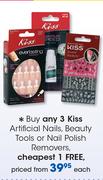 Kiss Artificial Nails, Beauty Tools Or Nail Polish Removers-Each