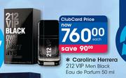Caroline Herrera 212 VIP Men Black eau De Parfum-50ml Each