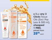 Clicks Tissue Oils(Excl.Pay Less & 500ml)-Each