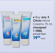 Clicks Hand Creams-75ml Each