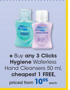 Clicks Hygiene Waterless Hand Cleansers-50ml Each
