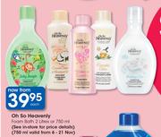 Oh So Heavenly Foam Bath-2Ltr Or 750ml Each