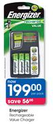 Energizer Rechargeable Value Charger-Per Pack