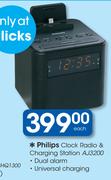 Philips Clock Radio & Charging Station AJ3200