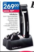 BaByliss 6-In-1 Rechargeable Trimmer E823E-Per Set