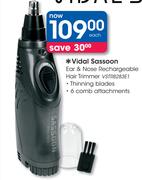 Vidal Sassoon Ear & Nose Rechargeable Hair Trimmer VSTR8283E1-Each