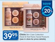 Clicks Skin Care Collection Travel & Trial Packs Facial Products-Each