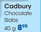 Cadbury Chocolate Slabs-40g Each