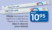 Clicks Aluminium Foil Light-5m x 300mm Or Heavy-5m x 440mm Per Pack