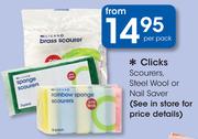 Clicks Scourers Steel Wool Or Nail Saver-Per Pack