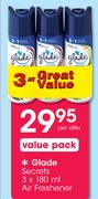 Glade Secrets Air Freshener-3 x 180ml 