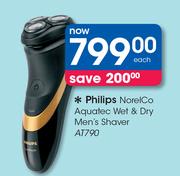Philips Norelco Aquatec Wet & Dry Men's Shaver AT790-Each