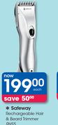 Safeway 2-Rechargeable Hair & Beard Trimmer RHS5-Each
