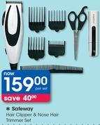 Safeway Hair Clipper & Nose Hair Trimmer Set-Per Set